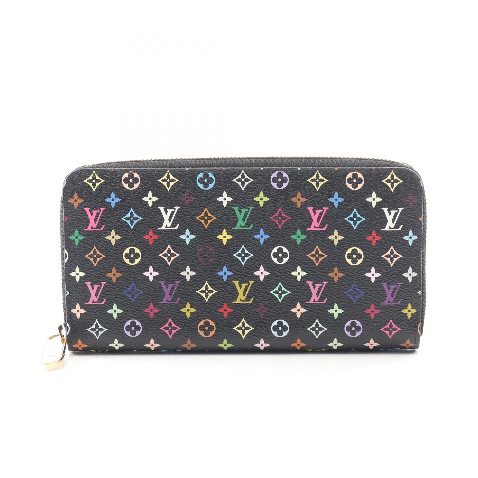 ルイ・ヴィトン LOUIS VUITTON ラウンド長財布 ジッピーウォレット M60244 ノワール/ビスタッシュ キャンバス ジッピー・ウォレット レディース Used A