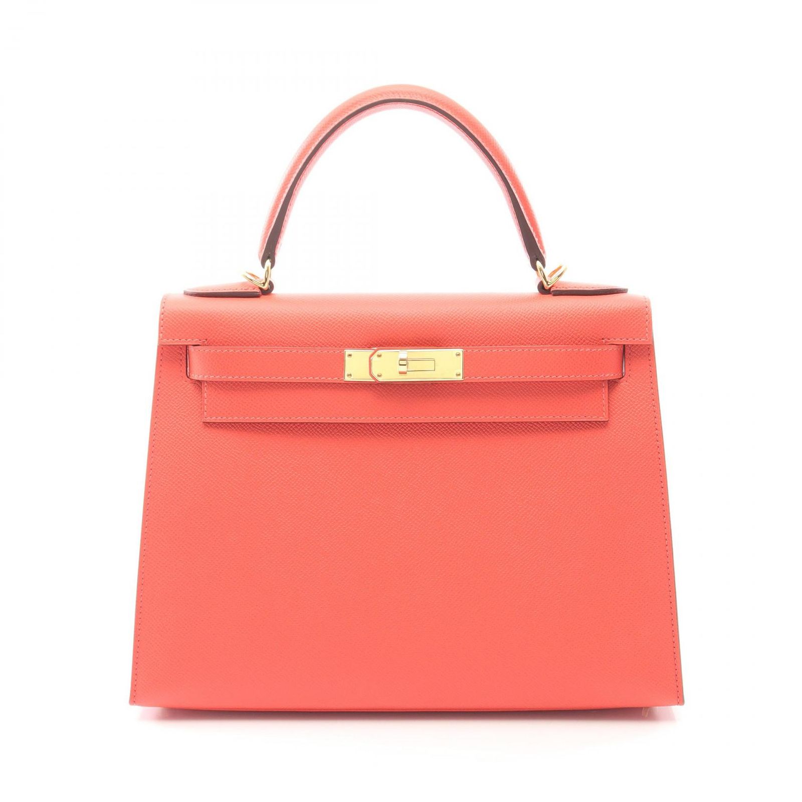 エルメス HERMES ハンドバッグ ケリー28 ローズジャイプール レザー カーフ（牛革） ケリー28 ローズジャイプール レディース Used A
