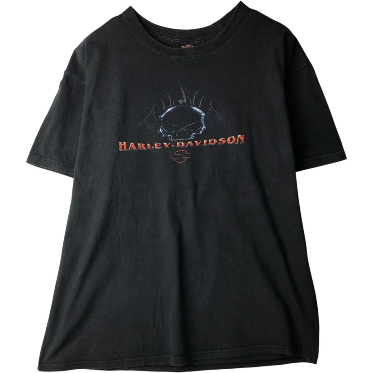 古着 ハーレーダビッドソン Harley-Davidson ドクロ柄 スカル柄 モーターサイクル バイクTシャツ USA製 メンズXXL相当/eaa636965