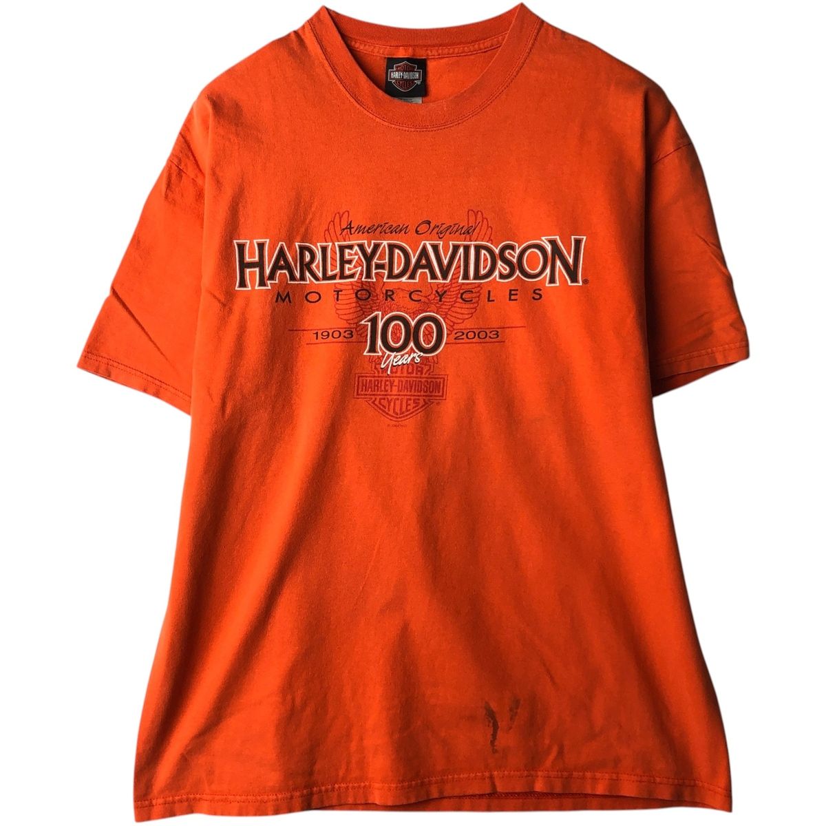 古着 ハーレーダビッドソン Harley-Davidson 鷲柄 イーグル柄 モーターサイクル バイクTシャツ USA製 メンズXL相当/eaa636966