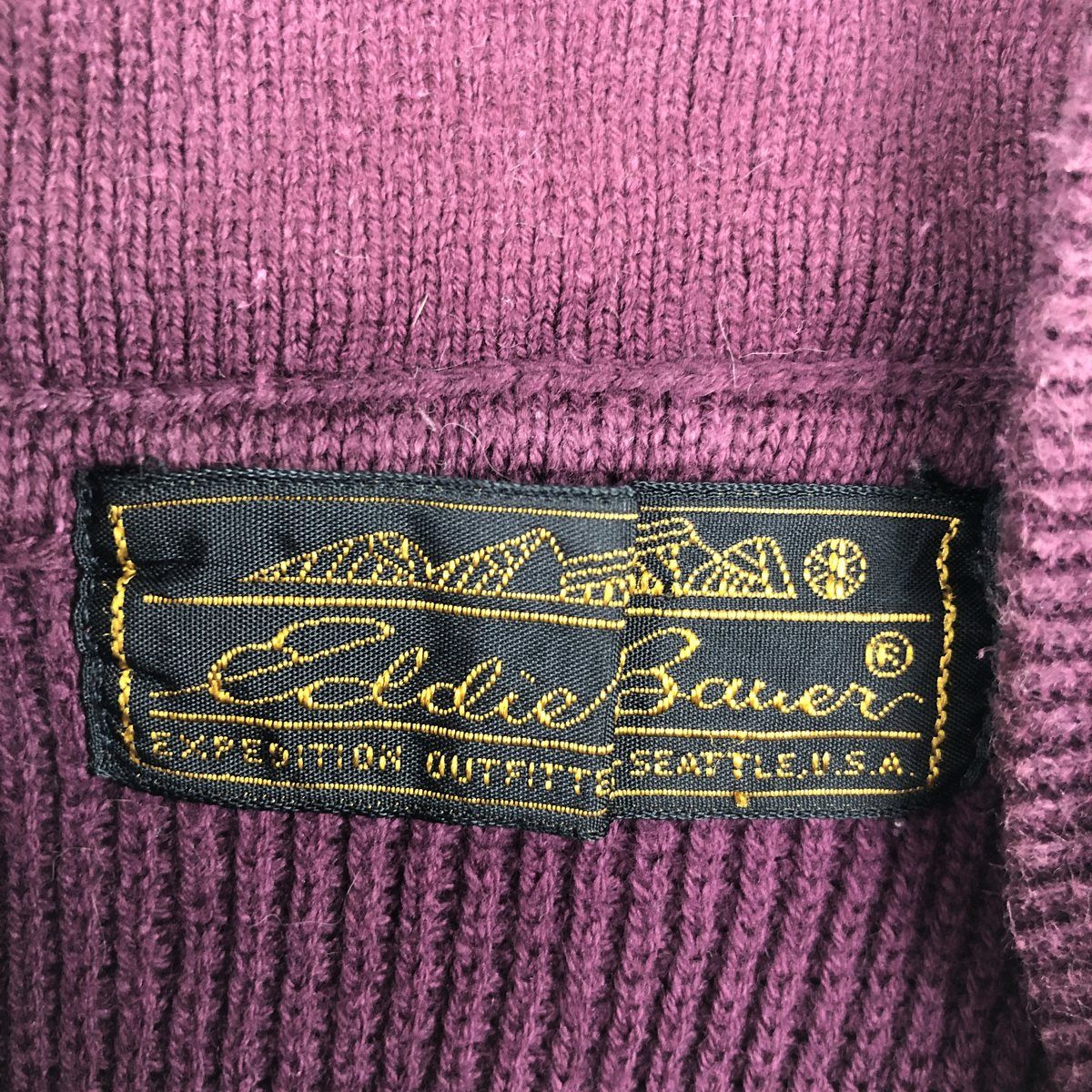 古着 70~80年代 エディーバウアー Eddie Bauer 黒タグ ヘンリーネック