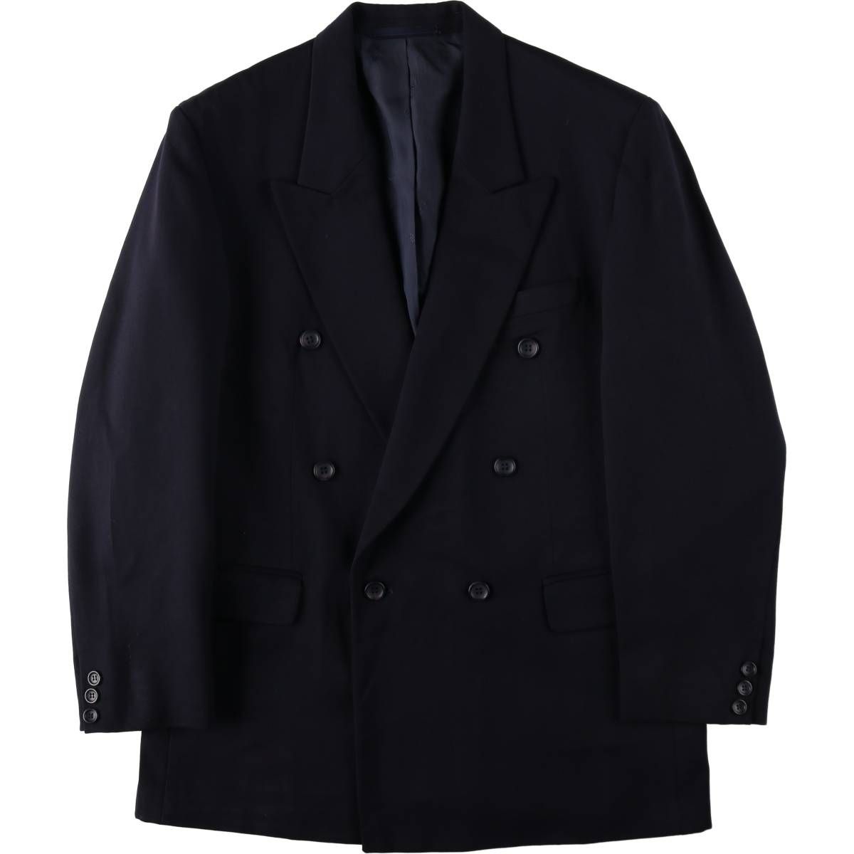 古着 ピエールカルダン Pierre Cardin ピークドラペル ダブルブレスト ウールテーラードジャケット 英国製 メンズM相当/eaa638132 古着 ピエールカルダン Pierre Cardin ピークドラペル ダブルブレスト