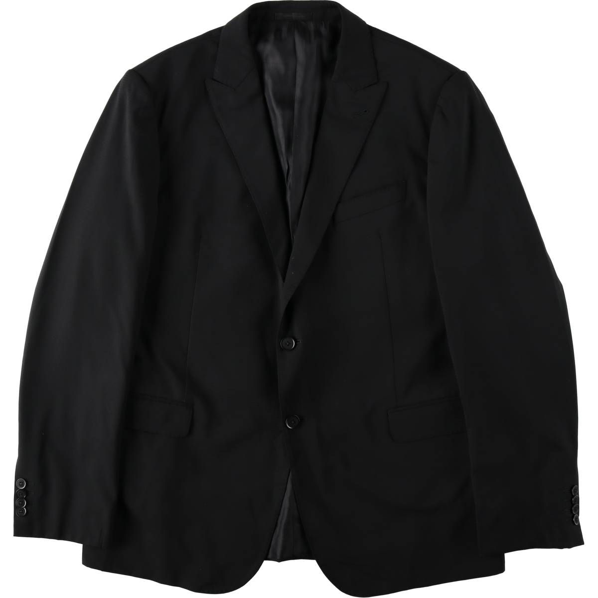 古着 アルマーニ ARMANI COLLEZIONI M LINE チェック柄 ピークドラペル ウールテーラードジャケット メンズM相当/evb034279 古着 アルマーニ ARMANI COLLEZIONI M LINE チェック柄 ピークドラペル