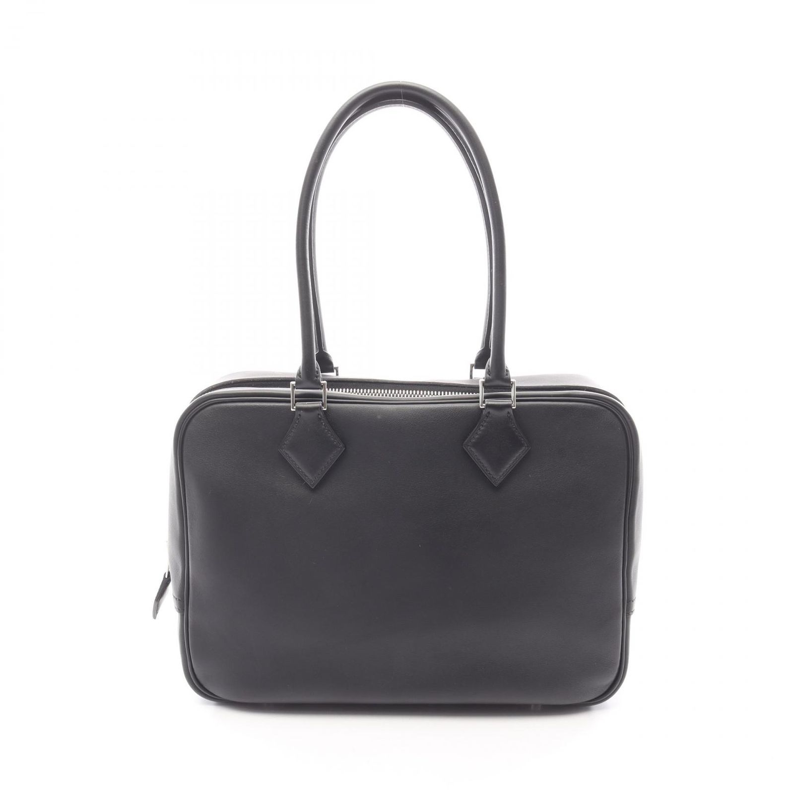 エルメス HERMES ハンドバッグ プリュム28 ブラック レザー カーフ（牛革） プリュム28 ブラック レディース Used A