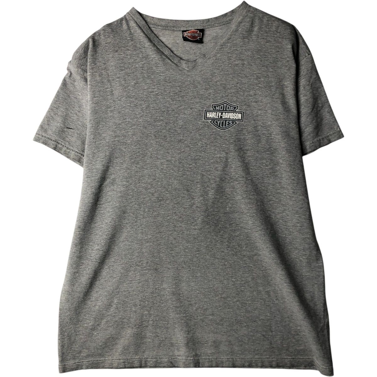 古着 ハーレーダビッドソン Harley-Davidson 鷲柄 イーグル柄 Vネック モーターサイクル バイクTシャツ USA製 メンズXL相当/eaa636951