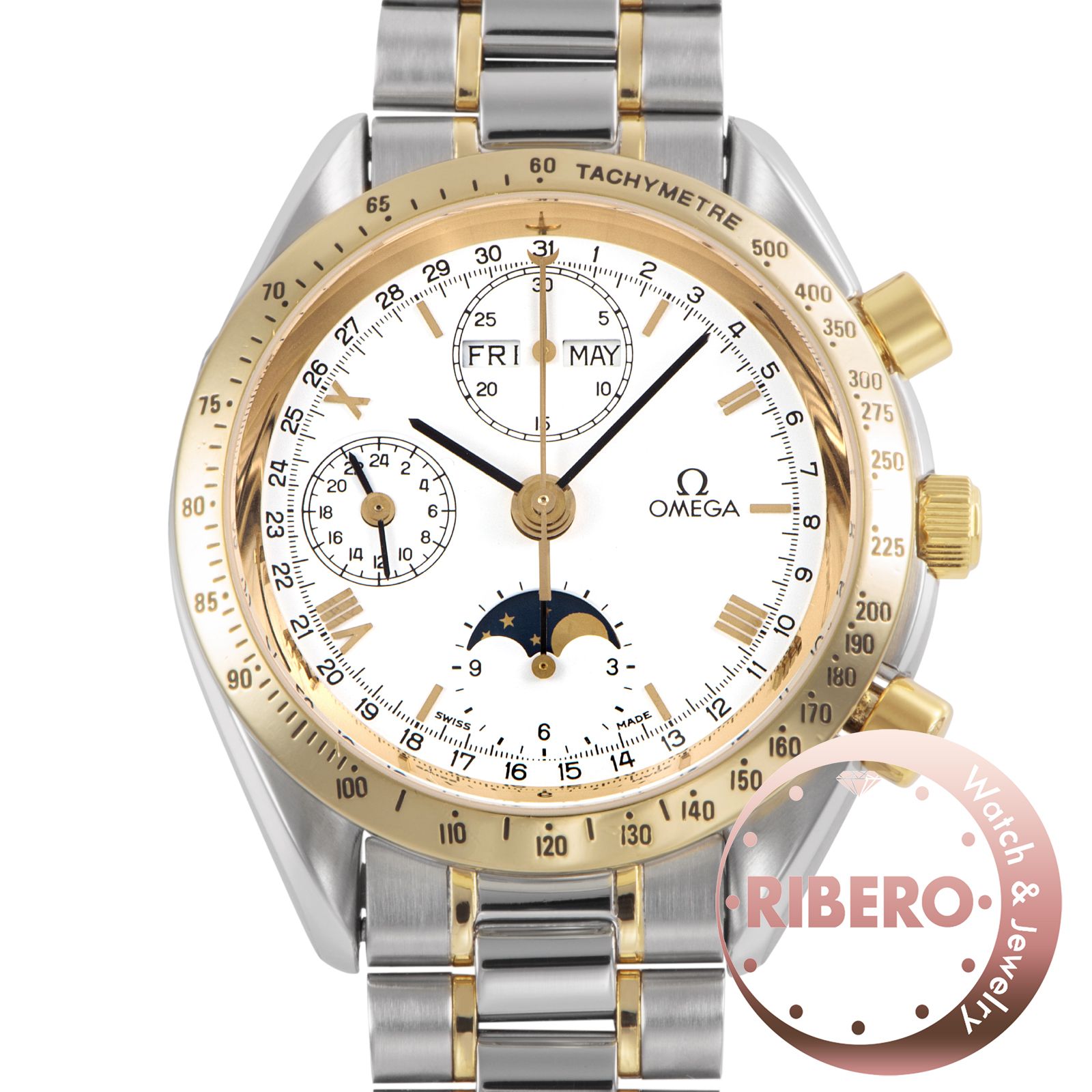 OMEGA オメガ スピードマスター トリプルカレンダー ムーンフェイズ 3331.20 SS/YG【中古】
