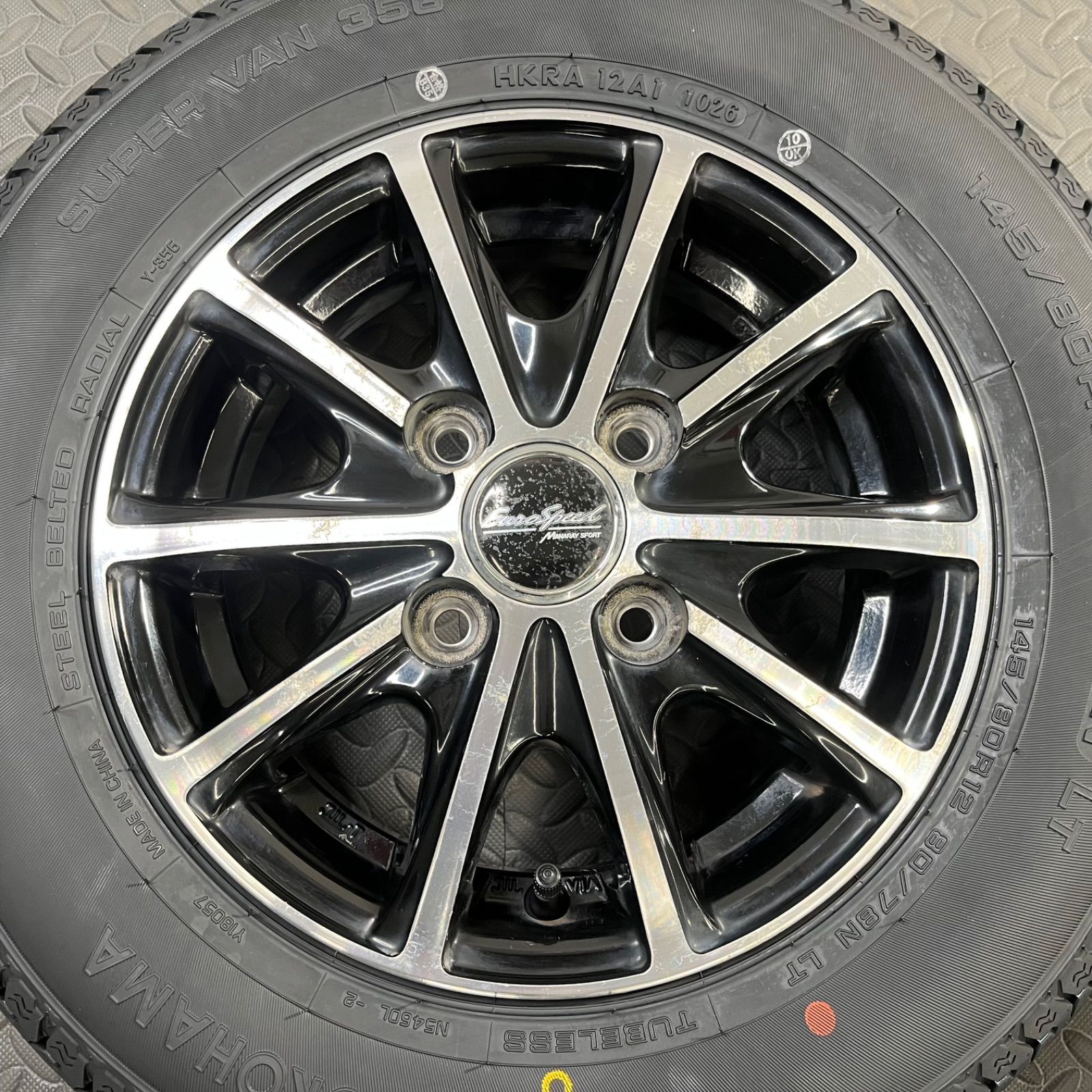 26年製 新品タイヤ 145/80R12 80/78N LT ヨコハマ スーパーバン356 