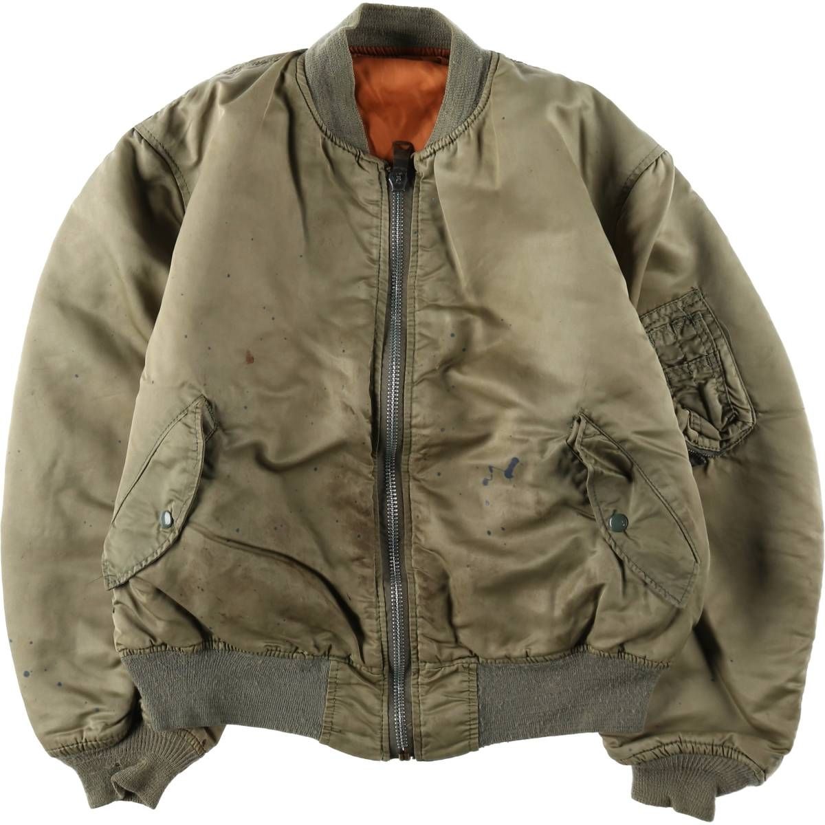 アルファ U.S. AIR FORCE MA-1 フライトジャケット 古着 民間品 アルファ ALPHA MA-1タイプ 中綿入り ミリタリー フライト