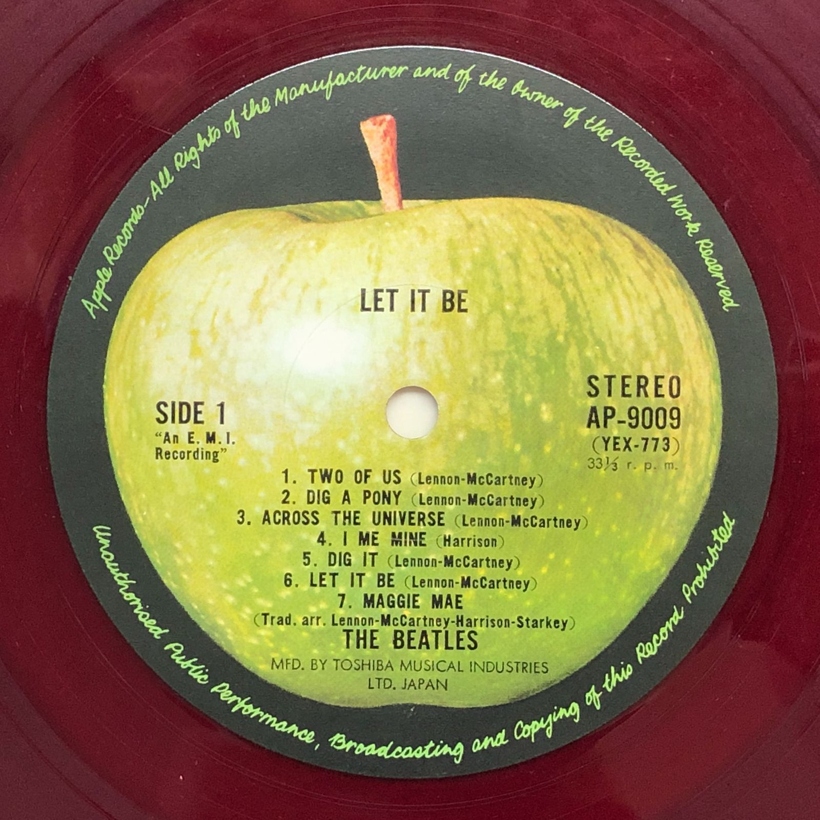 ◇[N]LP LET IT BE レット・イット・ビー 赤盤/BEATLES ビートルズ AP