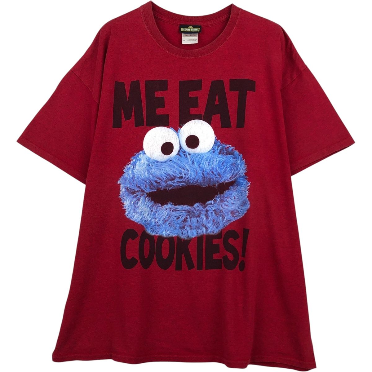 古着 ギルダン GILDAN SESAME STREET セサミストリート クッキーモンスター キャラクタープリントTシャツ メンズXL相当/eaa631532