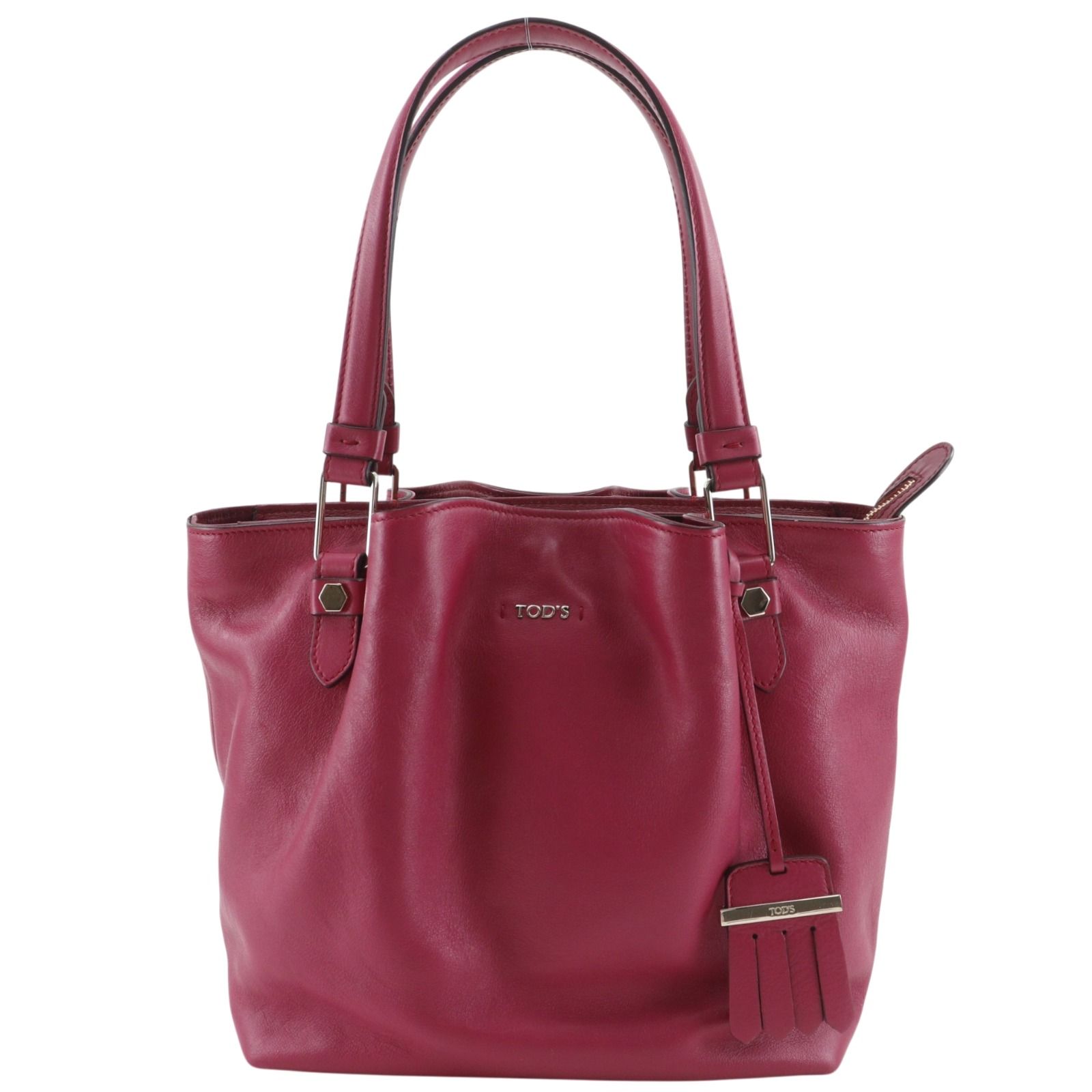 【TOD’S】トッズ フラワーバッグ レザー ピンク レディース トートバッグ