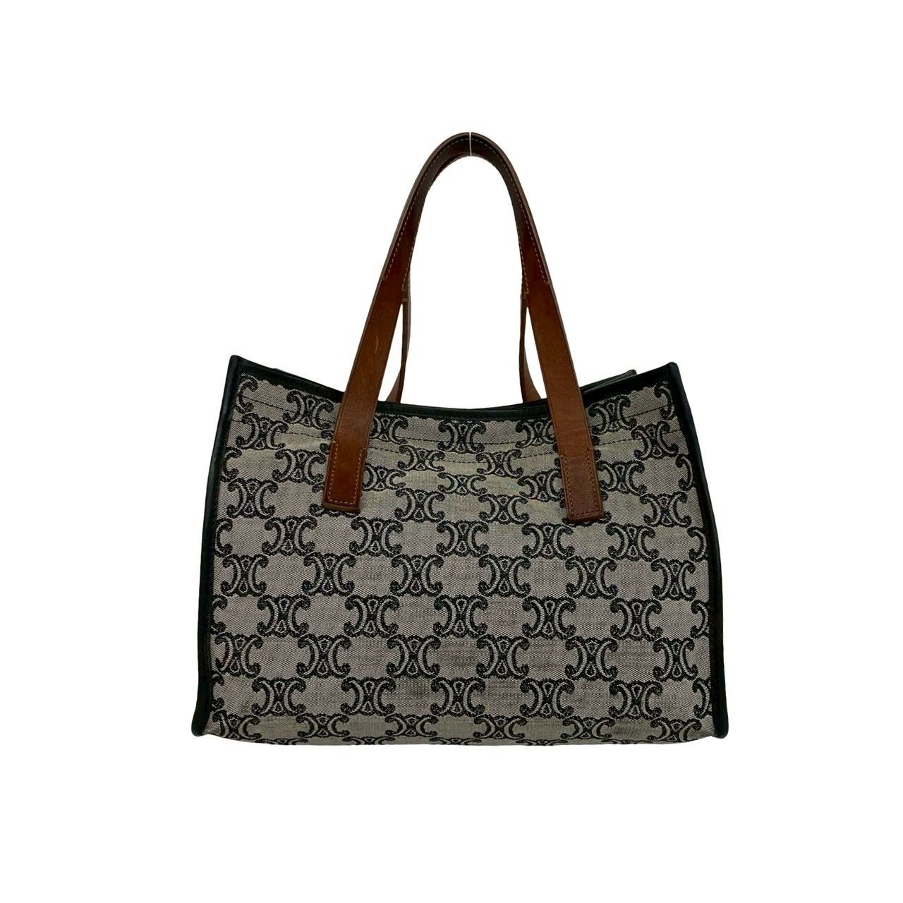 極 美品 CELINE セリーヌ パリマカダム 総柄 キャンバス レザー 本革 