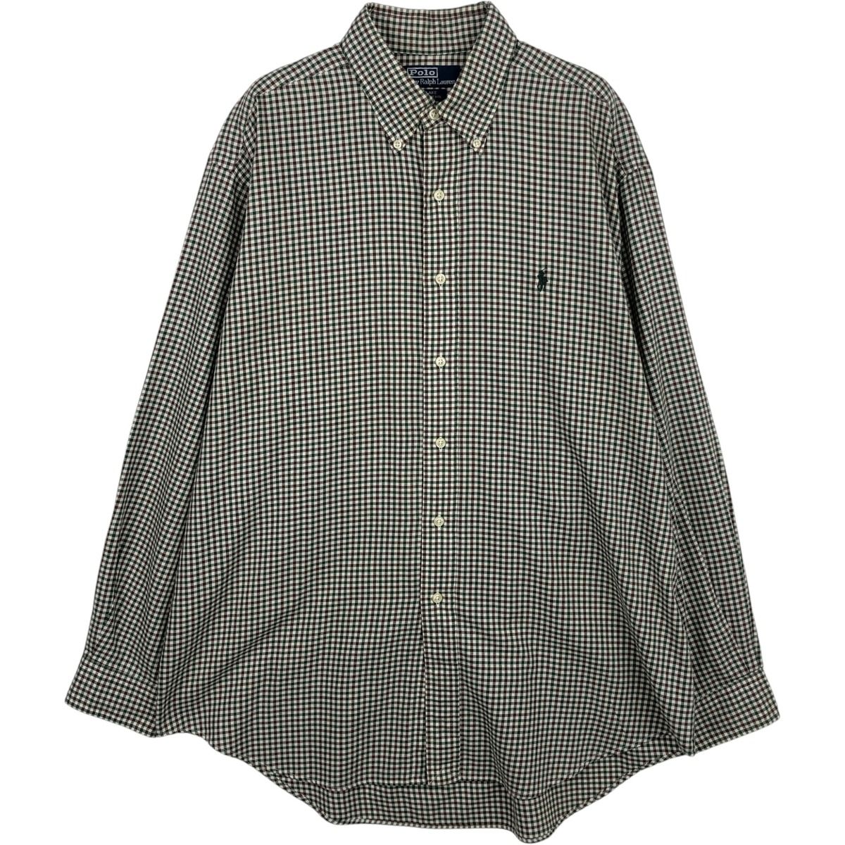 古着 ラルフローレン Ralph Lauren POLO by Ralph Lauren BLAKE ギンガムチェック 長袖 ボタンダウンチェックシャツ/eaa635099