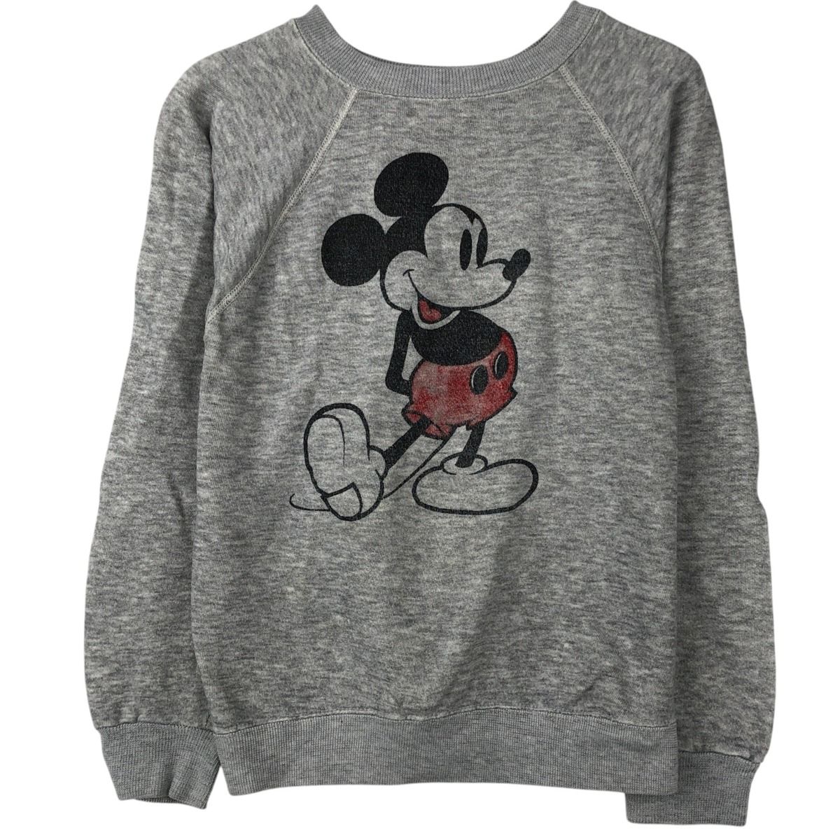 古着 80年代 ディズニー DISNEY MICKEY MOUSE ミッキーマウス クロップド丈 キャラクタースウェットシャツ トレーナー/eaa639377