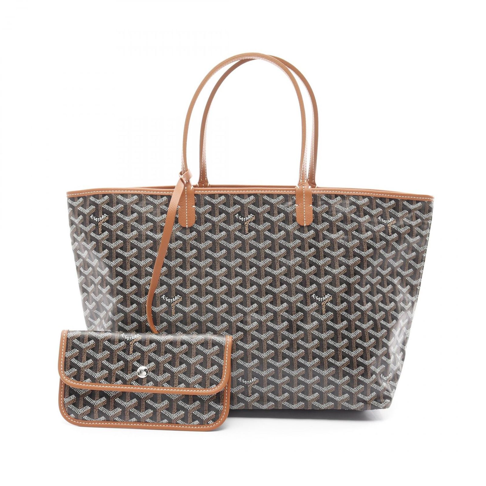 ゴヤール GOYARD トートバッグ サンルイPM ブラック/ブラウン PVCコーティングキャンバス レザー サンルイPM レディース 未使用