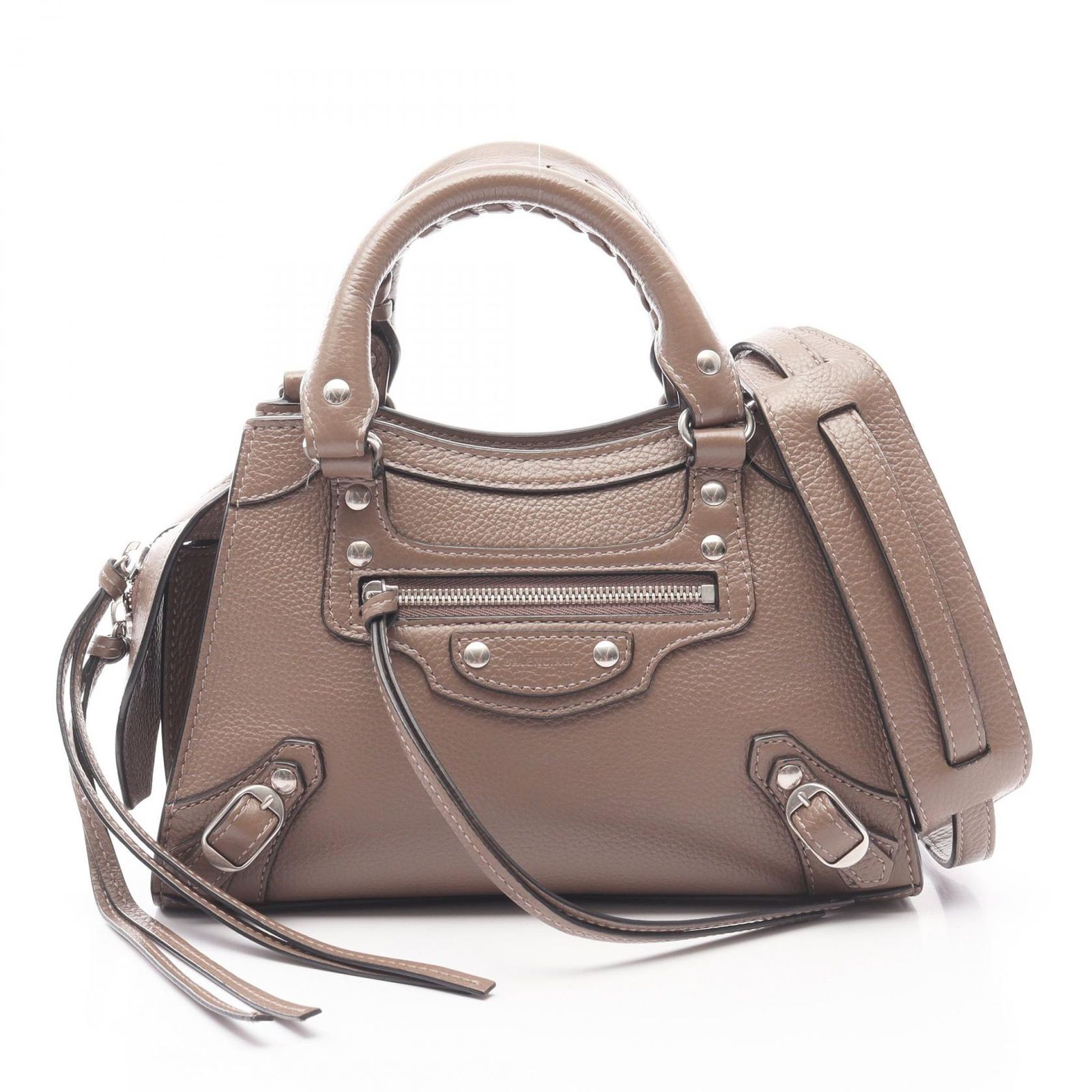バレンシアガ BALENCIAGA ハンドバッグ NEO CLASS CITY MINI ネオ クラシック シティ ミニ ブラウン レザー ネオ クラシック シティ ミニ レディース Used A