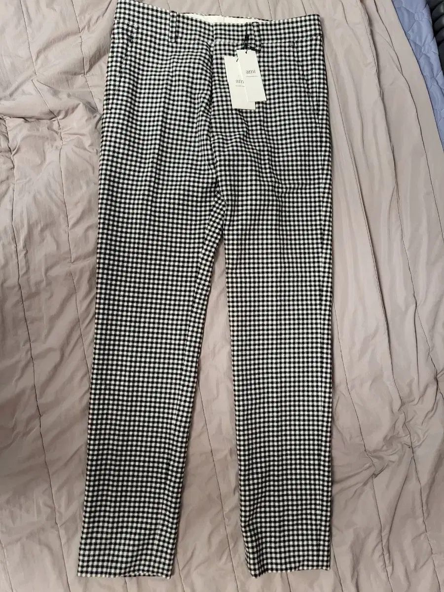 新品/36 AMI アミ ウール チェックパンツ