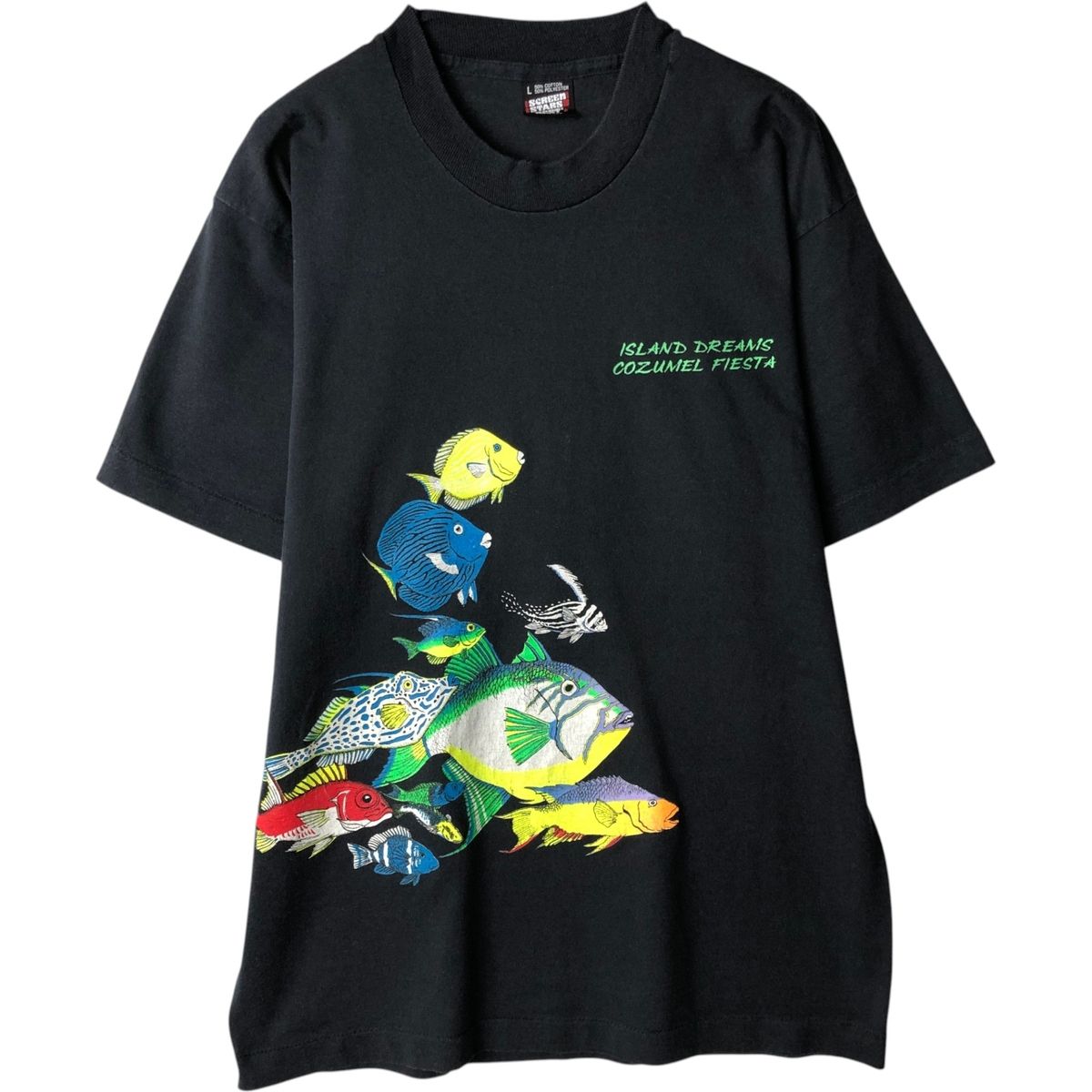 古着 90年代 スクリーンスターズ SCREEN STARS BEST 魚柄 アニマルTシャツ USA製 メンズL相当 ヴィンテージ/eaa639021