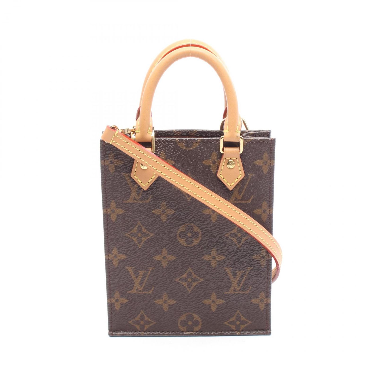 ルイ・ヴィトン LOUIS VUITTON ハンドバッグ プティット サックプラ M69442 PVCコーティングキャンバス レザー プティット・サックプラ レディース Used A