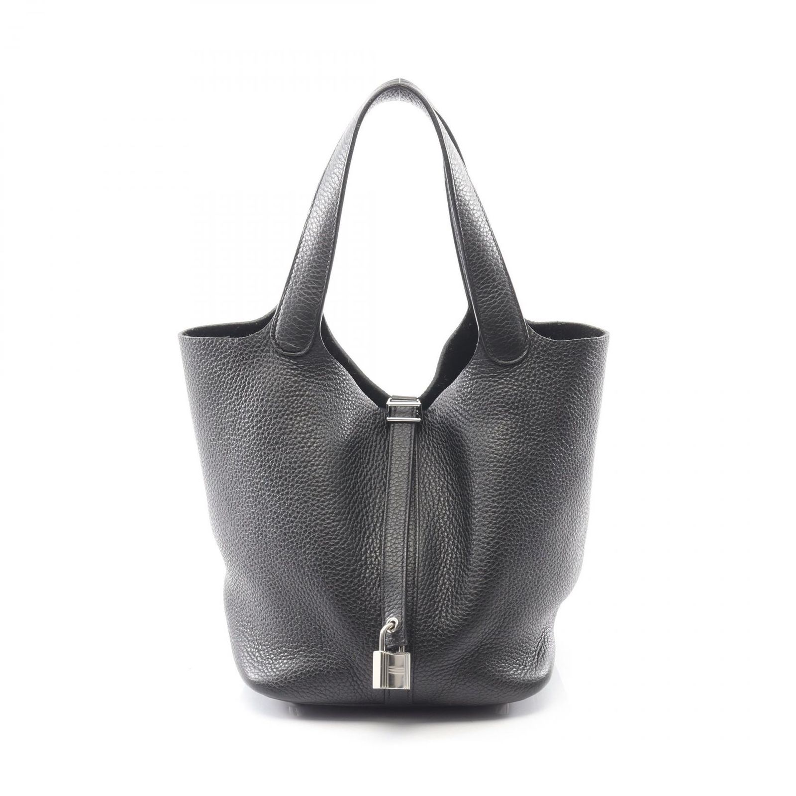 エルメス HERMES ハンドバッグ ピコタンロックPM ブラック レザー ピコタンロックMM ブラック レディース Used A