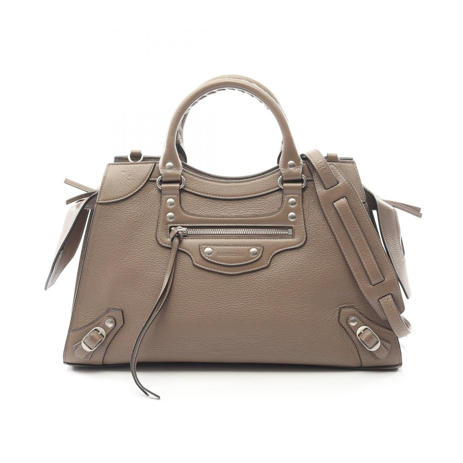 バレンシアガ BALENCIAGA ハンドバッグ ネオクラシック ブラウン レザー ネオ クラシック シティ ユニセックス Used A