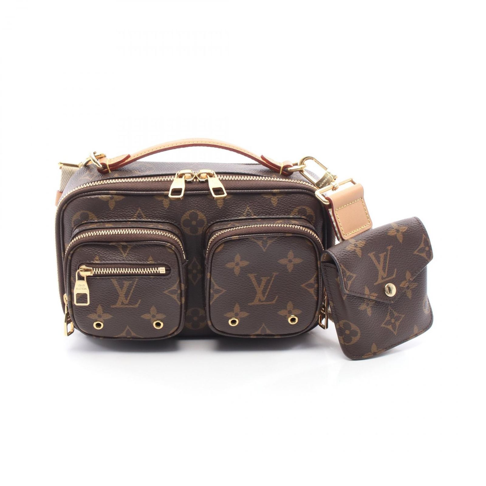 ルイ・ヴィトン LOUIS VUITTON ハンドバッグ ユーティリティ クロスボディ M80446 PVCコーティングキャンバス レザー ユーティリティ・クロスボディ レディース
