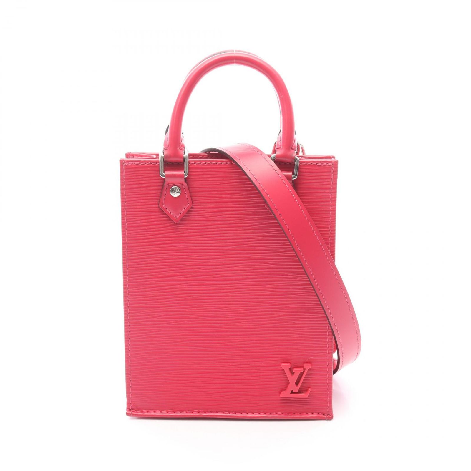 ルイ・ヴィトン LOUIS VUITTON ハンドバッグ プティット サックプラ M80168 ローズポンディシェリ レザー プティット・サックプラ レディース Used A