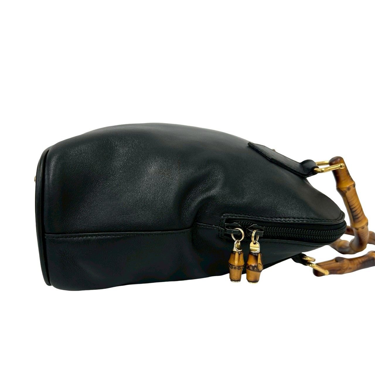 極 美品 GUCCI グッチ オールドグッチ ヴィンテージ バンブー レザー