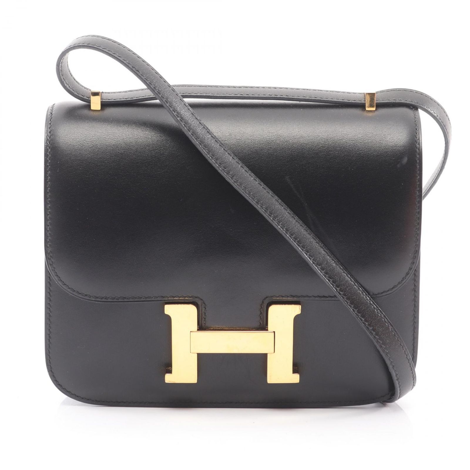 エルメス HERMES ショルダーバッグ コンスタンス3 ミニ ブラック カーフ（牛革） コンスタンス3ミニ ブラック レディース Used B
