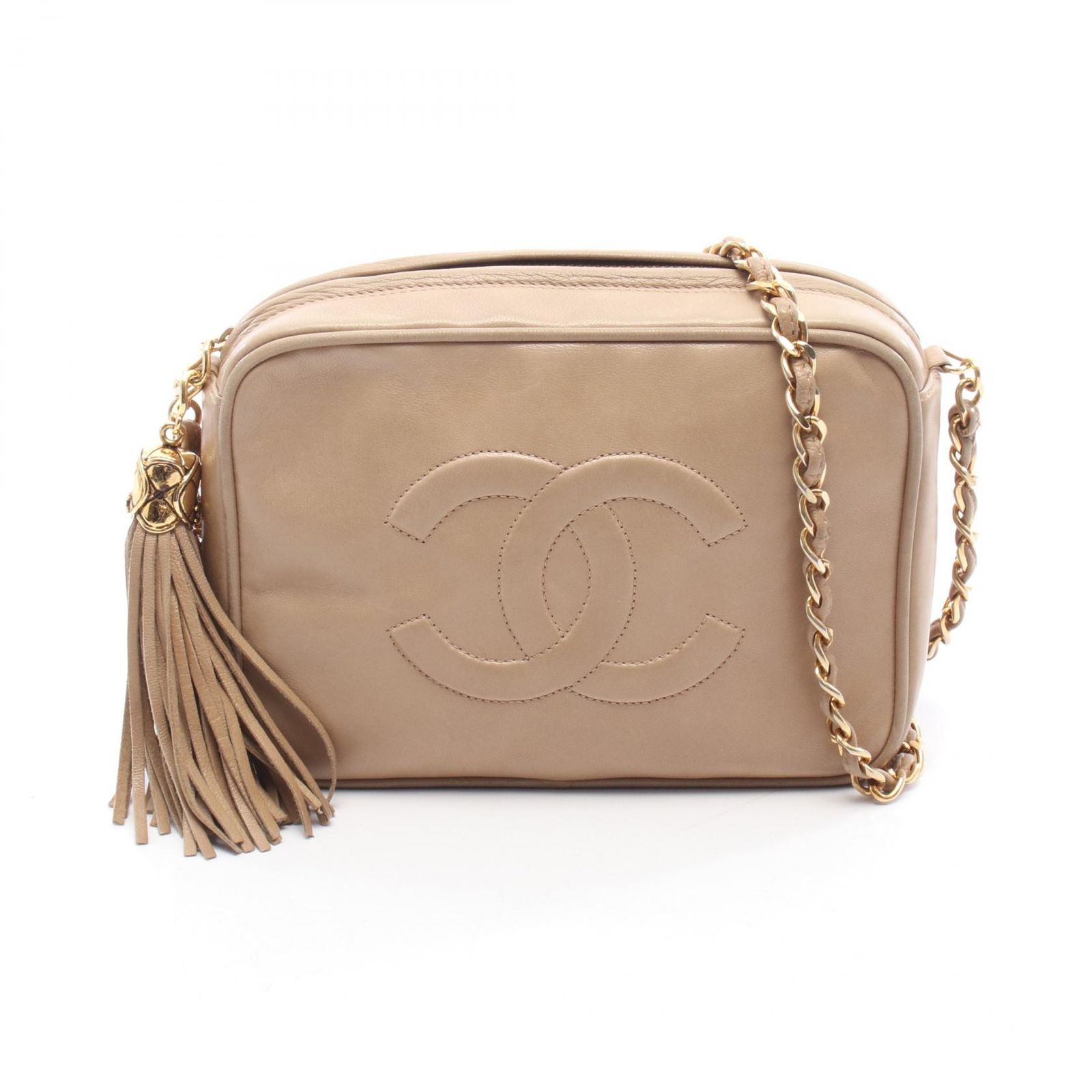 シャネル CHANEL ショルダーバッグ ベージュ ラムスキン（羊革） ココ