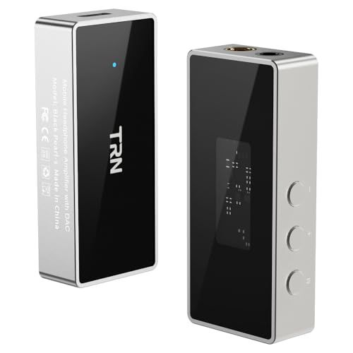 TRN BlackPearl-S 小型アンプ DAC スマホ AMP 【ハイレゾ対応】 32bit/384kHz DSD256 チップCS43131 イヤホンアンプ ポータブル ヘッドホンアンプ Type-C タイプC 3.5mm+4.4mm ジャック (so