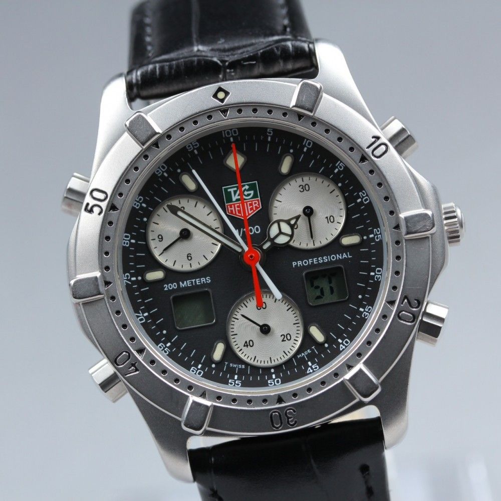 【稼働品】TAG Heuer プロフェッショナル 2000 CE1114 クオーツ メンズ #17158