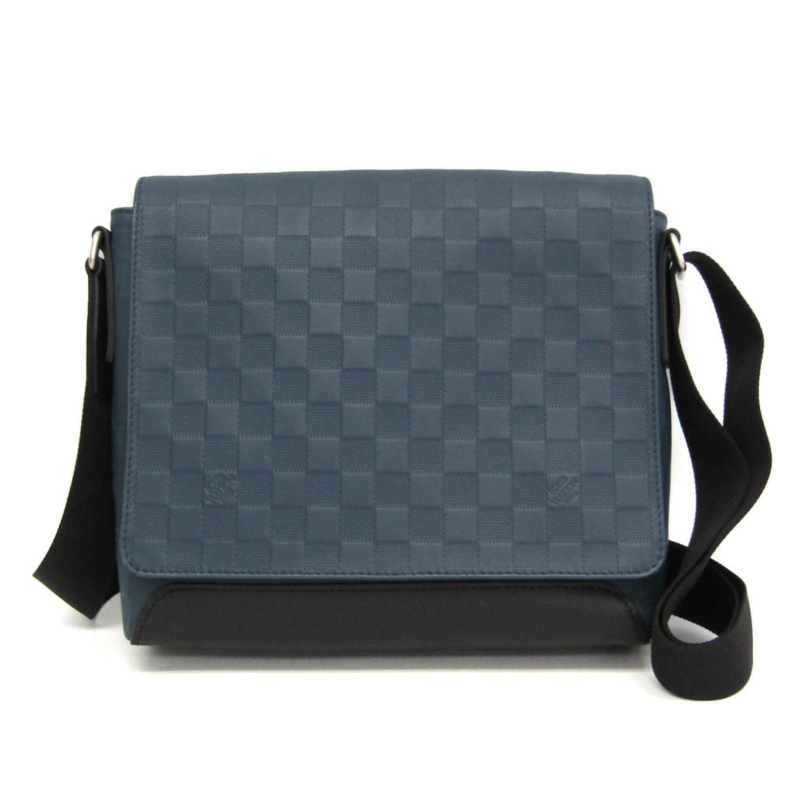 ルイ・ヴィトン(Louis Vuitton) ダミエアンフィニ ディストリクト PM N41035 メンズ メッセンジャーバッグ,ショルダーバッグ ブルー