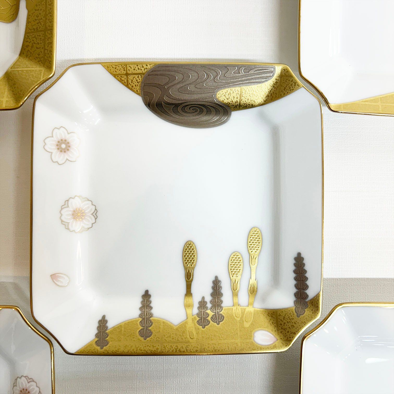 乃りたけ noritake ノリタケ 銘々皿揃い 5客 セット 四季の風景銘々皿