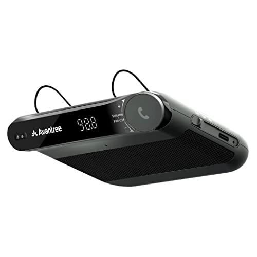 Avantree Roadtrip - 車用Bluetoothスピーカー&ワイヤレスFMトランスミッターキット 2-in-1、携帯電話のオーディオを車のスピーカーにストリーミング、ハンズフリー6Wスピーカー、内蔵マイク、最大22時間の再生時間 8ce9af0c