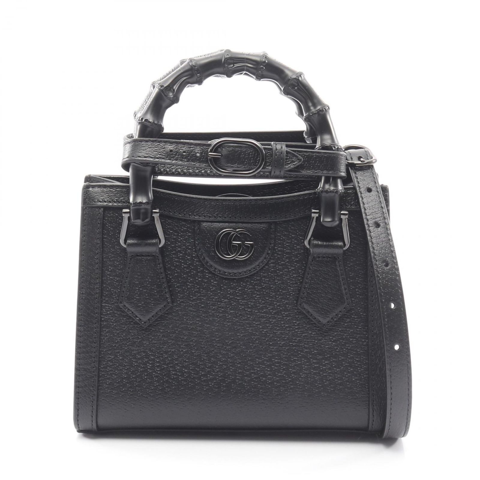 グッチ GUCCI トートバッグ ダイアナ ミニ バンブー 2WAY 702732 ブラック レザー ダイアナ ミニ トートバッグ レディース Used A