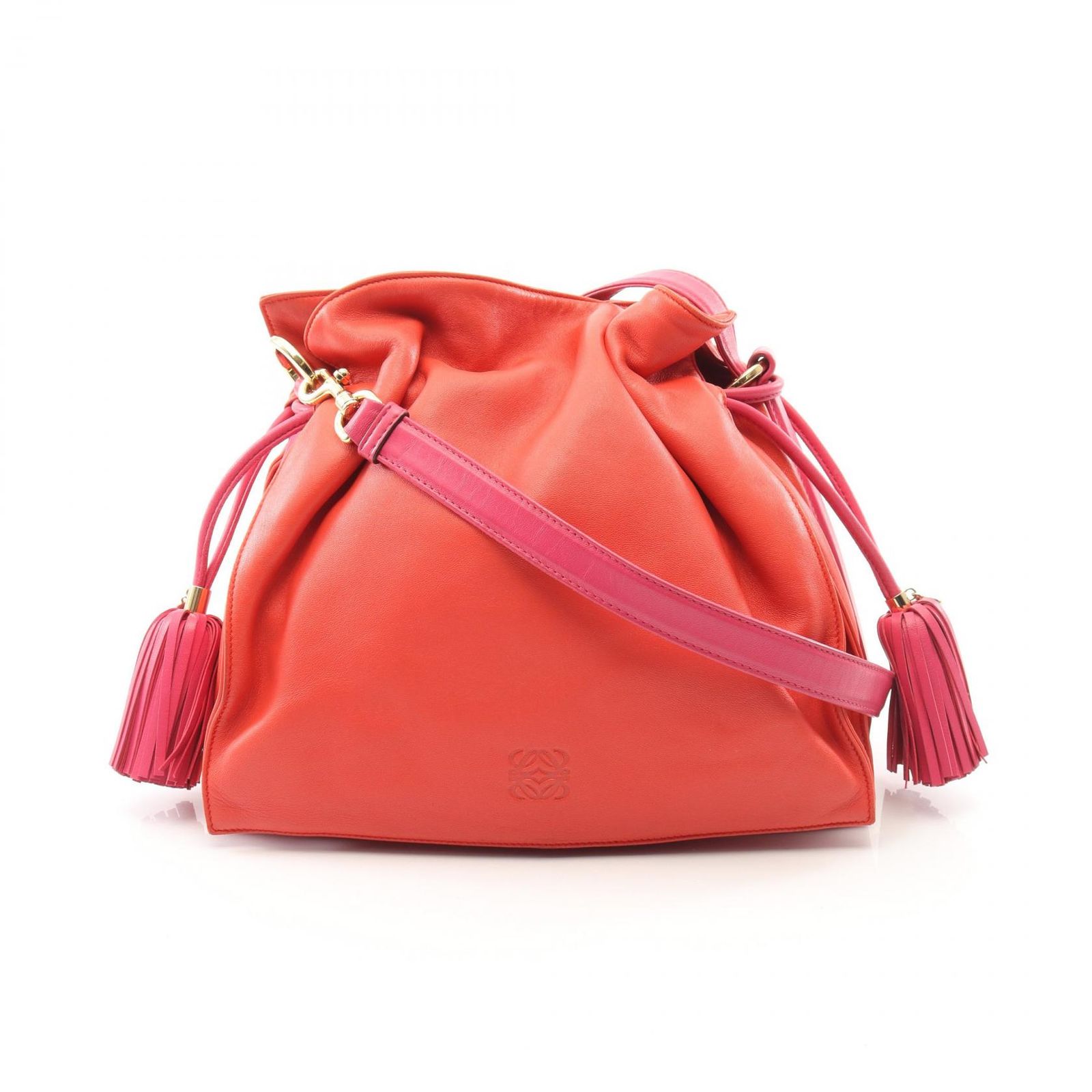 ロエベ LOEWE ショルダーバッグ フラメンコ30 レッド レザー フラメンコ30 レディース Used B