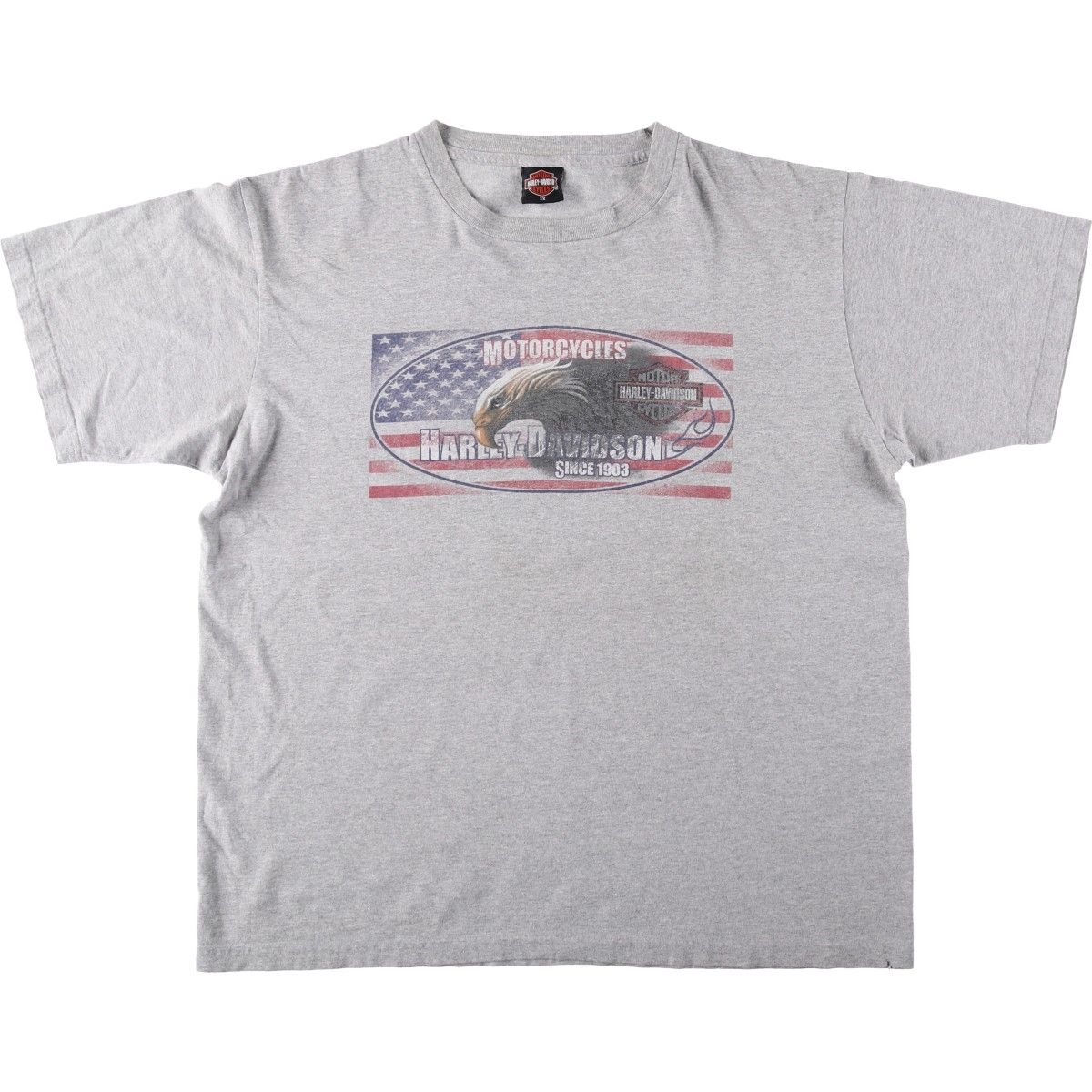 古着 ハーレーダビッドソン Harley-Davidson HOLOUBEK 鷲柄 イーグル柄 星条旗柄 モーターサイクル バイクTシャツ/eaa636298