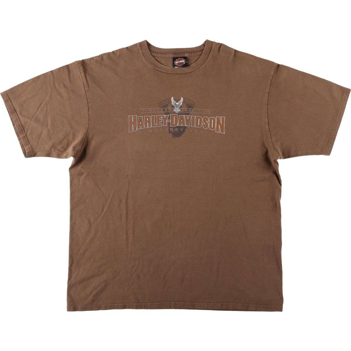 古着 ハーレーダビッドソン Harley-Davidson 鷲柄 イーグル柄 モーターサイクル バイクTシャツ USA製 メンズXXL相当/eaa636909