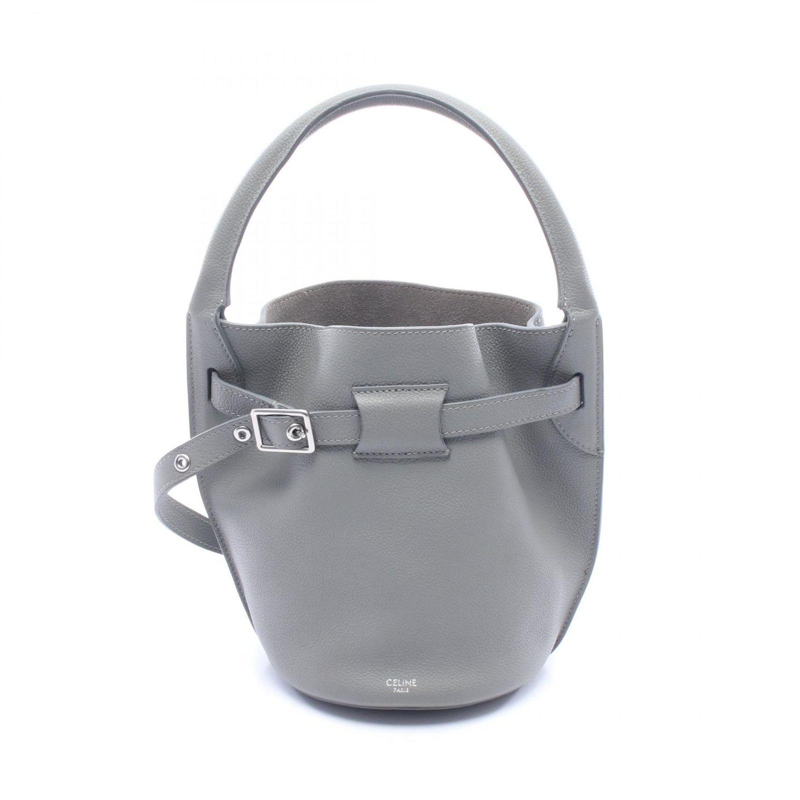 セリーヌ CELINE ハンドバッグ ビッグバッグ バケット ナノ 187243A4U グレー レザー ビッグバッグ バケットナノ ハンド レディース Used B
