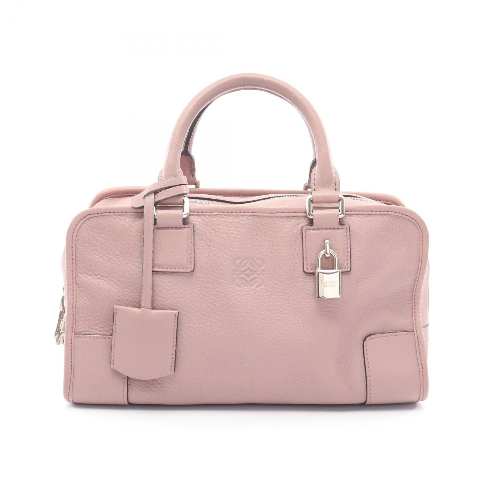 ロエベ LOEWE ハンドバッグ アマソナ28 ピンクベージュ レザー アマソナ28 レディース Used B