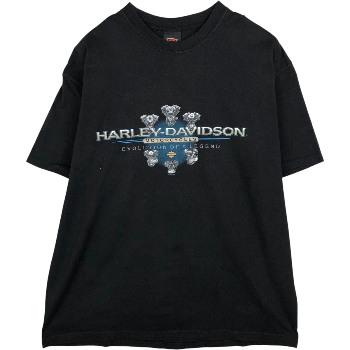 古着 00年代 ハーレーダビッドソン Harley-Davidson 星条旗柄 モーターサイクル バイクTシャツ USA製 メンズXL相当/eaa637000