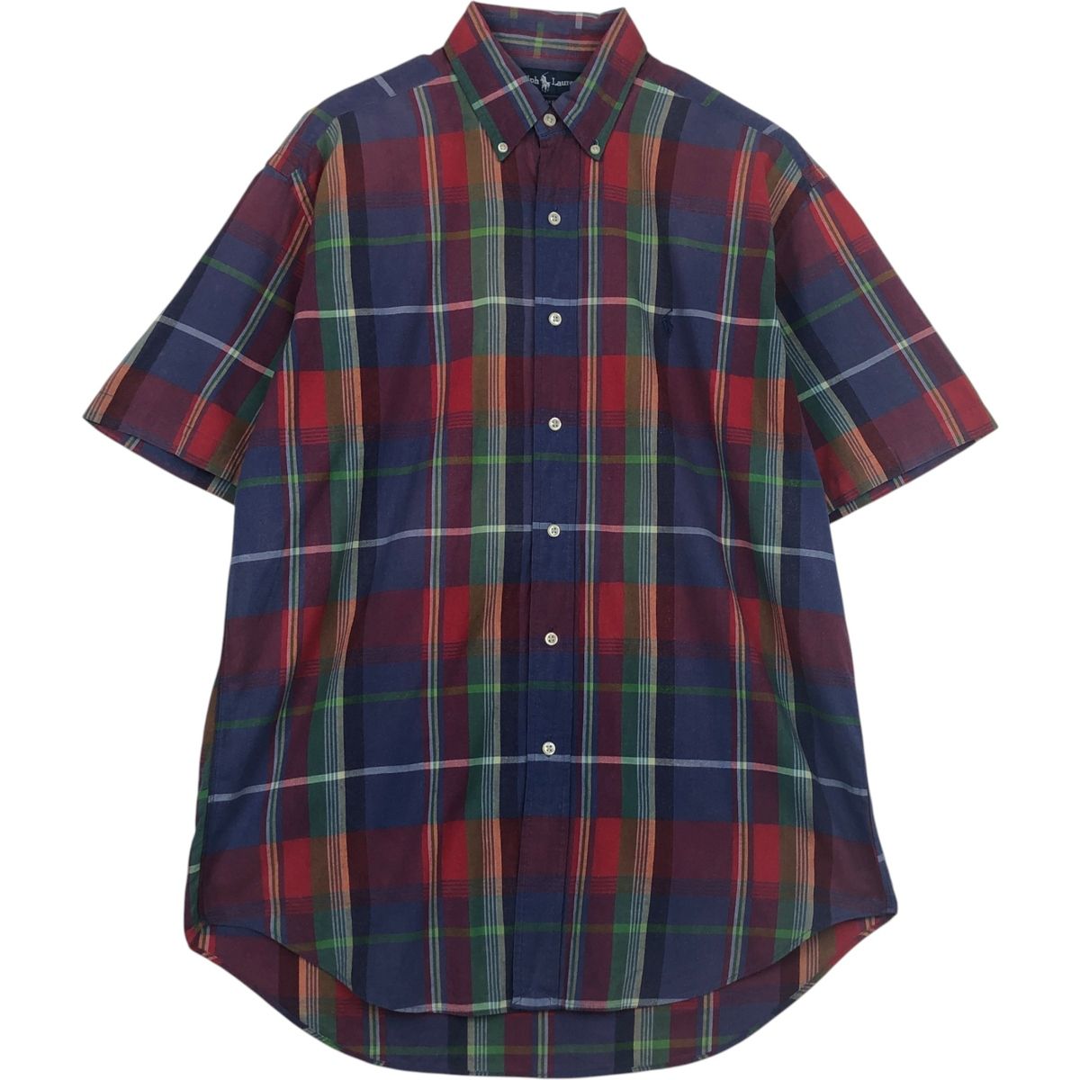 古着 ラルフローレン Ralph Lauren BLAKE 半袖 ボタンダウン チェックシャツ メンズM相当/eaa637742