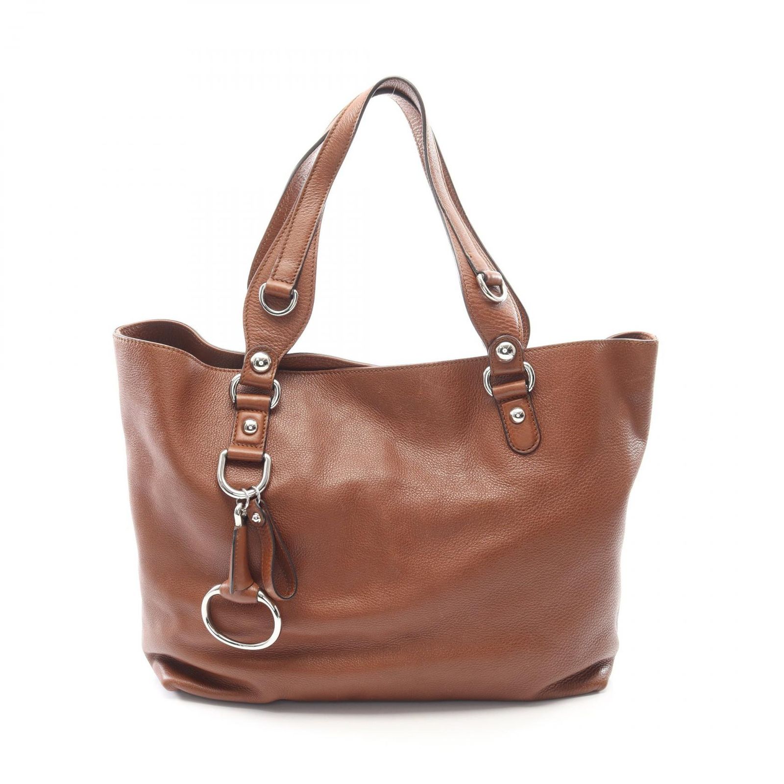 グッチ GUCCI トートバッグ アイコンビット 229852 ブラウン レザー ホースビット トートバッグ レディース Used B