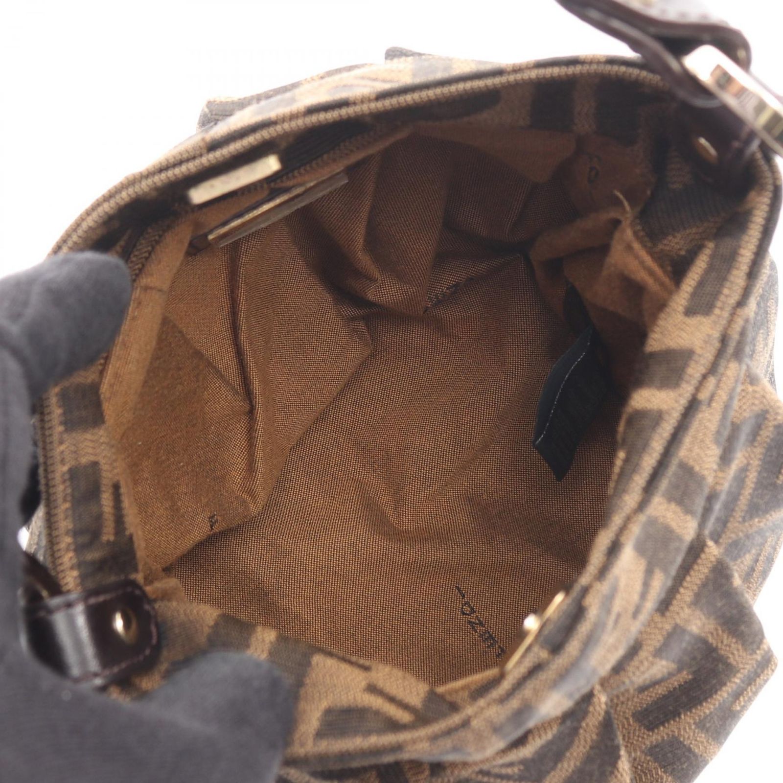 フェンディ FENDI ハンドバッグ ズッカ 8BK044 ダークブラウン