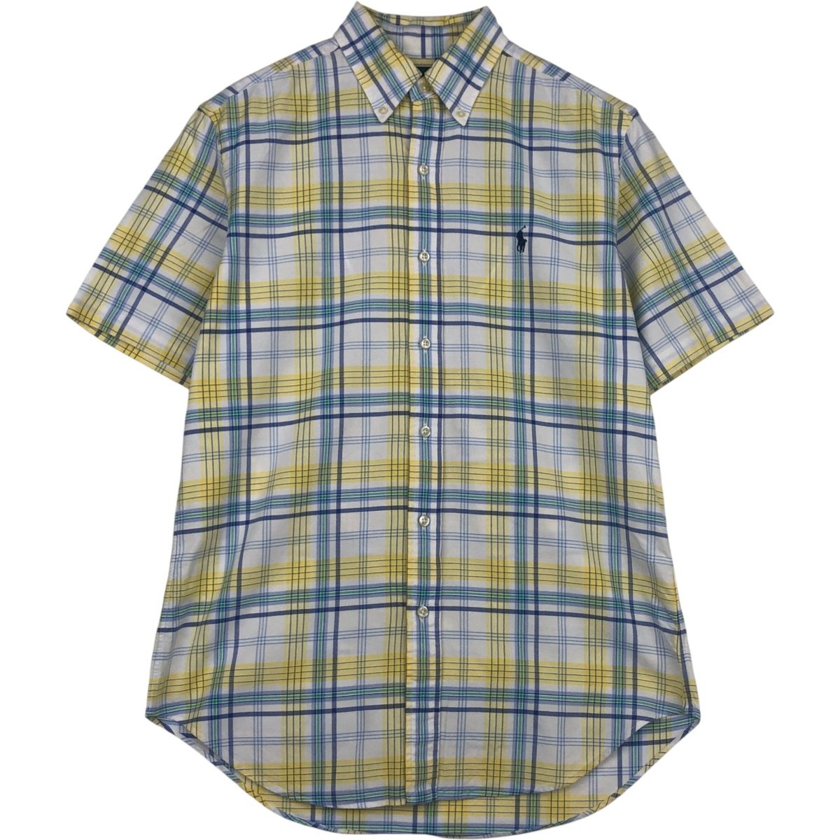 古着 ラルフローレン Ralph Lauren CLASSIC FIT マドラスチェック 半袖 ボタンダウン チェックシャツ メンズS相当/eaa637730