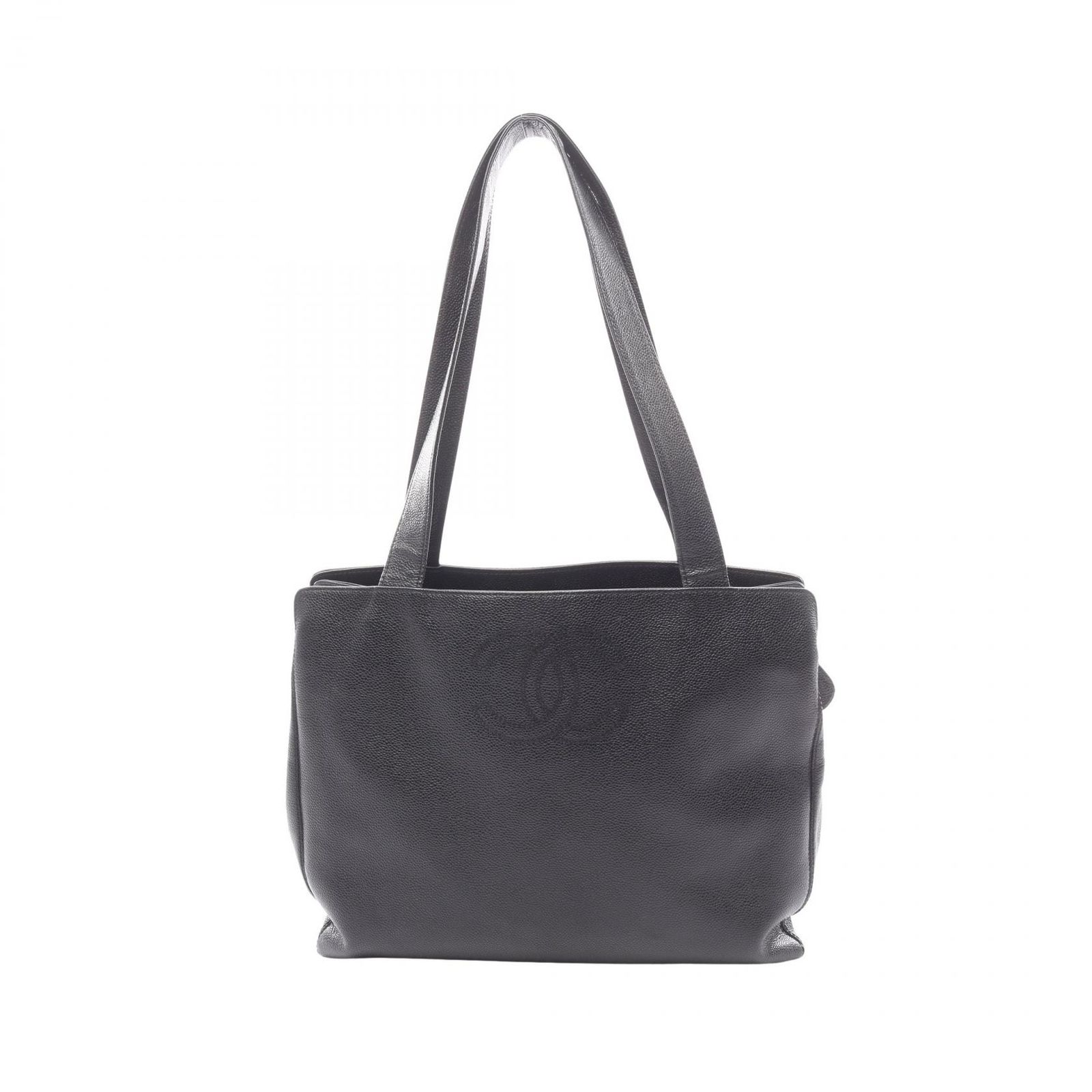 シャネル CHANEL トートバッグ ココマーク ショルダートート ブラック キャビアスキン(グレインドカーフ) ココマーク ショルダートート レディース Used B