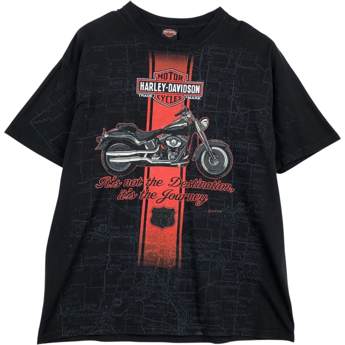 古着 ハーレーダビッドソン Harley-Davidson Hanes BEEFY-T 大判プリント モーターサイクル バイクTシャツ メンズXL相当/eaa636259