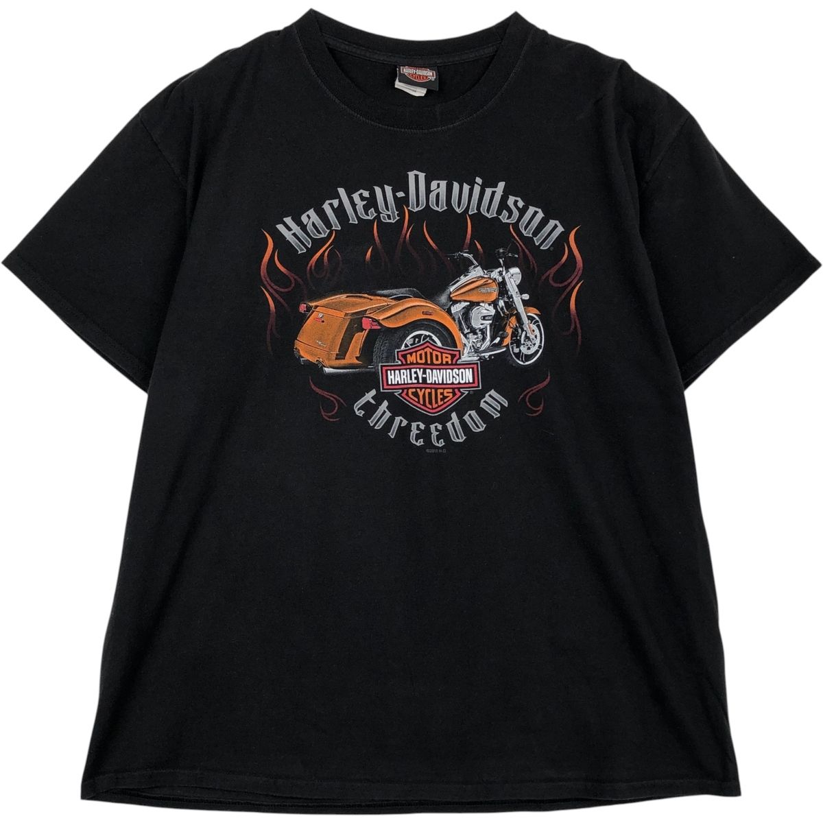 古着 ハーレーダビッドソン Harley-Davidson Hanes BEEFY-T ファイヤーパターン モーターサイクル バイクTシャツ メンズXL相当/eaa636265