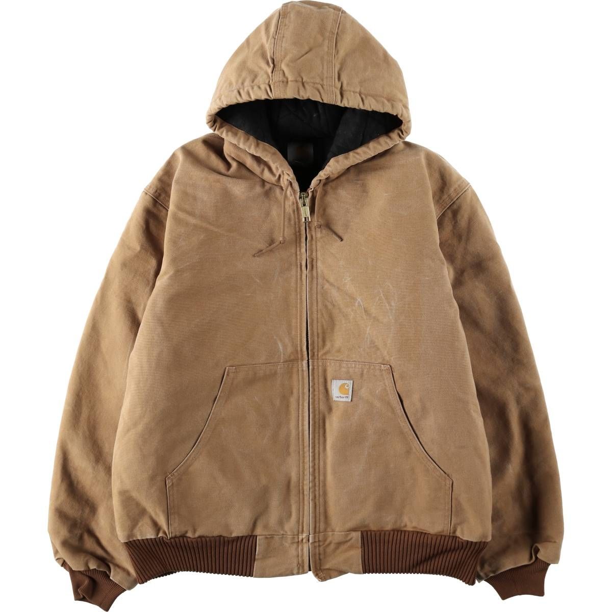 古着 カーハート Carhartt アクティブジャケット 中綿入り ダックフルジップパーカー USA製 メンズL相当/eaa636535 23,525円